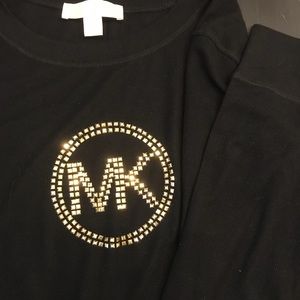 Michael Kors Sweater, Black with Gold insignia